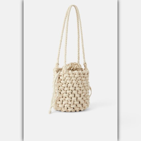 Zara Natural Rope Bucket Bag - Picture 6 of 8